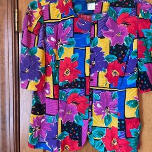 Alan Stuart Multicolor Floral Women's Top